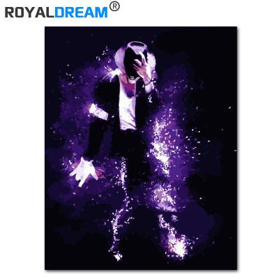 China FramelessMichael JacksonDIY Abstract Painting By Numbers Kits Coloring Painting By Numbers Modern Wall Art Picture Gift for sale