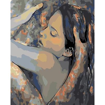 China Waterproof + Eco - Friendly Diy Painting By Numbers Handmade Naked Couple Lover , Digital Diy Nude Oil Painting By Number On Canvas Painting for sale