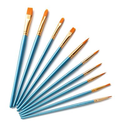 China High Quality Royaldream Acrylic Brush 10 Pcs Oil Acrylic Paint Brushes Nylon Paint Brush for sale