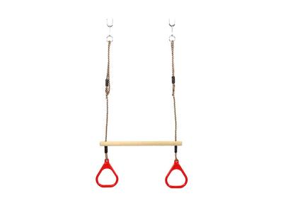 China Barra/anillos al aire libre de madera ajustables del trapecio de los niños del oscilación del niño con las cuerdas de ejecución en venta