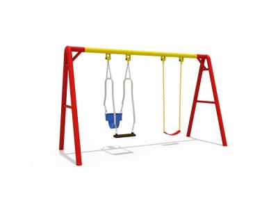 China Face To Face Custom Color Swing And Slide Set Outdoor Play Equipment For Mom / Baby for sale