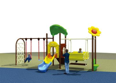 China Flower Roof Small Swing Sets , Adjustable Single Swing And Slide Set for sale