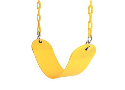 China Yellow Color EVA Childs Outdoor Swing Extra Duty Trapeze Seat For Playsets for sale