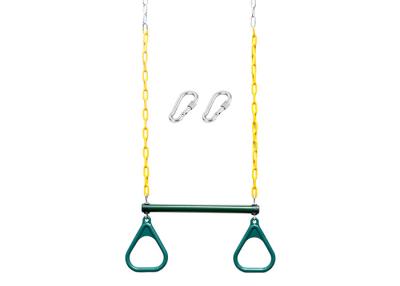 China Safe Kids Play Swing , Iron Pipe Heavy Duty Childs Outdoor Swing With 2 Rings for sale