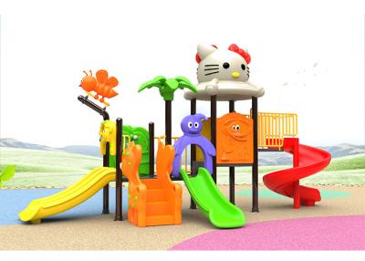 China Summber Carton House Theme 100cm Plastic Childrens Slide for sale