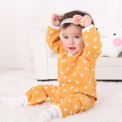 China Autumn Newborn Baby Rompers Safe/Breathable/Washable/Durable Korean Style Sleep Grils Organic Cotton Safe/Breathable/Washable/Durable Knitted Baby Rompers Clothes for sale