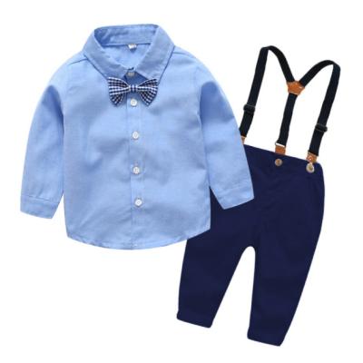 China Soft Soft/Durable/Autumn Kid Gentleman Wedding Party Durable Clothes Baby Toddler Boy Suspenders Formal Suit Outfit For Boys for sale