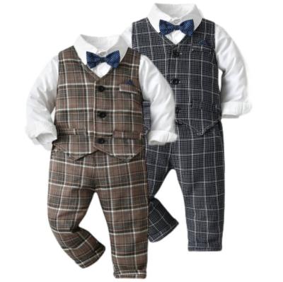 China Soft Soft/Durable/Durable Autumn Kid Child Gentleman Wedding Party Clothes Use Formal Baby Toddler Boy Suit Outfit For Boys for sale