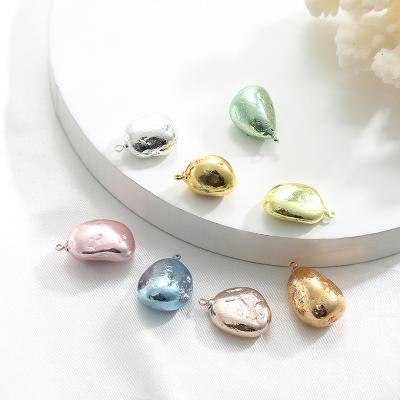 China Vintage New Design Natural Colorful Stones Plating Silver Gold Plating Stone Pendant Accessories for sale