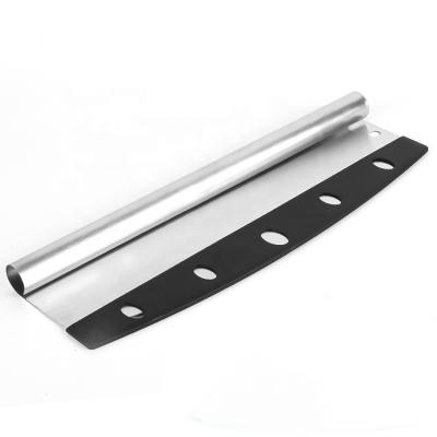 China Long Lasting Stainless Steel Pizza Rocker Cutter 35 Cm Long Pizza Knife for sale