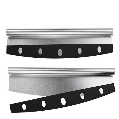 China Viable purchase by bulk pizza cutter rocker cutter stainless steel pizza knife for sale