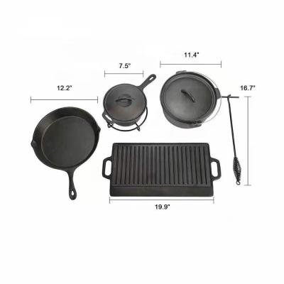 China Factory Outlet Durable High Quality Customizable Cast Iron Stove Easy To Use Portable Saucepan for sale