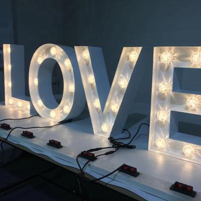 China Outdoor Led Free Standing Buildings Event Illumin Wedding Bulb Signage Light Up Mr & Mrs Letters Sign for sale