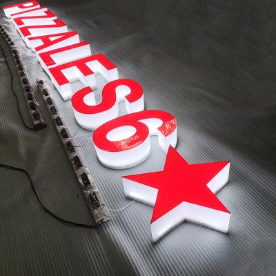 China Buildings Custom 12V 24 Inch Outdoor Bed Full 3D Illuminated Channel Acrylic Plexiglass Fabricated Letters Sign Led Bending Logo Lit for sale