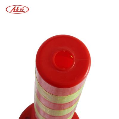 China Hot Sale TPU Red Yellow Plastic Bollard Post Warning TPU Traffic Post for sale