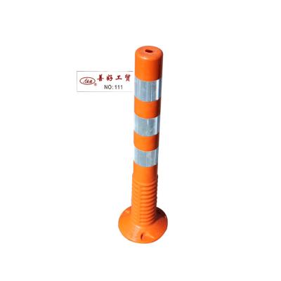 China High Quality Flexible TPU Wholesale 75CM Traffic Safety PU Red Warning Post for sale