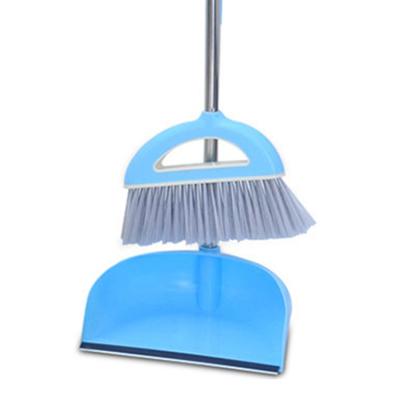 China Round premium wooden broom sticks tool broom broom and plastic dustpan penlar cleaning set for home for sale