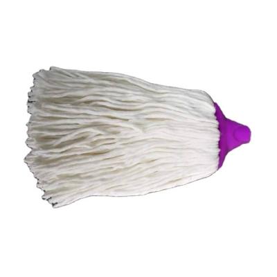 China Sustainable Cheap Round Cotton Broom Wire Floor Cleaning Broom From Popular Cotton Broom Manufacturer In African Market for sale