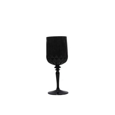 China Wholesale Luxury Elegant Plastic High Level Champagne Goblet Glass Cup Wedding Vintage Food Grade Wine Glass Cup Set Wine Glasses for sale