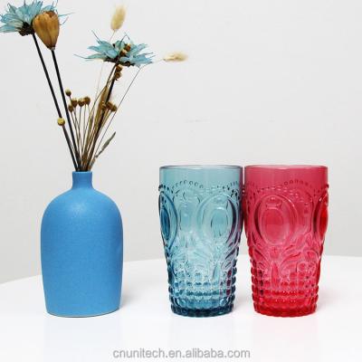 China Factory Embossed Glass Tumbler Tumbler Juice Cup Drinking Glasses Hard Glass Cups Eco-friendly High Quality Acrylic Wine Plastic Ball for sale