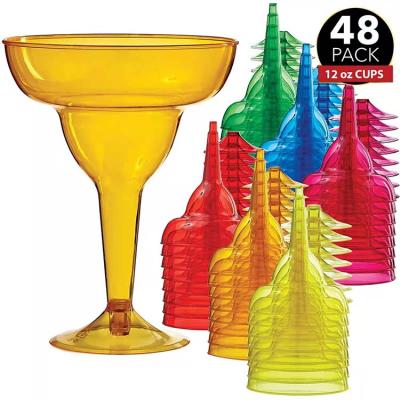 China Wine Glass Tumbler Cup Factory Bpa Free Colored Wine Goblets Customized Color Martini Cup Wine Tumbler Disposable Plastic Cocktail Glasses for sale