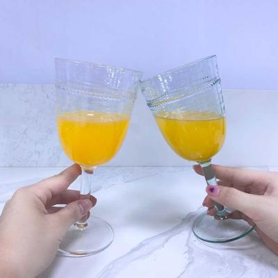 China Unbreakable Cold Glass Wine Glasses Custom Plastic Goblet Wine Glass Drinkware Cup Factory Custom Logo Modern Wine Glass Drinking Premium Glass Tumbler for sale