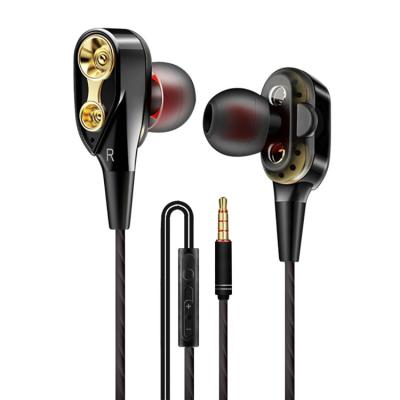 China Good Quality In-Ear Cable Dual-Core Quad-Core Dual-Motion Loop Ground Offensive Music Headset Speaker Headset Universal for sale