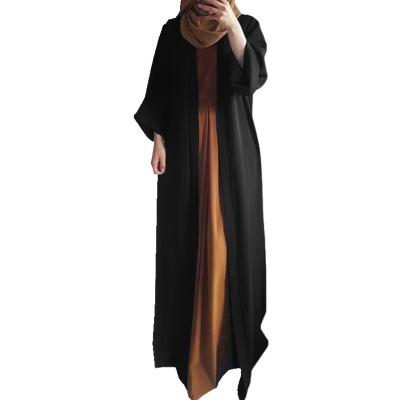 China Pure Color Dubai Jilbab Khimar Embroidery Grenadine Embroidery Abaya Long Sleeves Muslim Prayer and Belt Denim Design Dress Women Muslim Prayer for sale