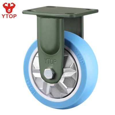 China Extra Heavy Duty Caster 4 Wheel Industrial Manganese Steel 100mm 160kg TPU Swivel Caster Wheels for sale