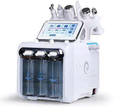 China For commercial & Home Use 6 in 1 Functional O2 H2 Hydra Dermabrasion Facial Peel Machine for Spa for sale