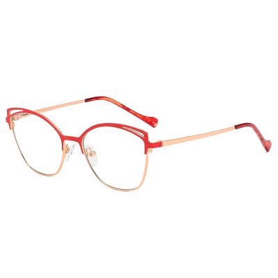 China Myopic Glasses Logo Factory Wholesale Custom Stock Eyewear Glasses Women Nose Protection Silicon Optical Metal Eyeglasses Reading 2021 Prescription for sale