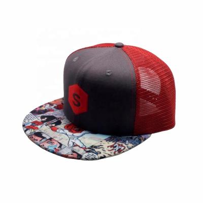 China COMMON 48-56cm Sizes Mesh Caps Kids Summer Sport Snapback Mesh Foam Snap Back Hats Customize Snapback Hat With Cartoon Printed Sun Visor for sale