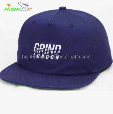 China breathable & Custom Unstructured Snapback Hat Waterproof 5 Panel Embroidery Wholesale/High Quality Ball Cap, Cotton Material For Snapback Hat for sale