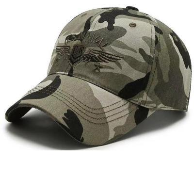 China China Factory 2021 COMMON Logo Camouflage Cotton Material Embroidery Outdoor Baseball Cap And Baseball Cap Men Summer Flat Hats For Male for sale