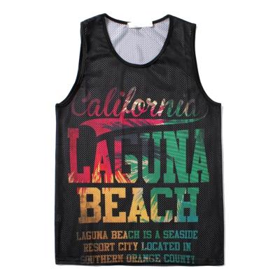 China Custom Sublimation Printed Tops Anti Shrink Custom Printed Mens Gym Quality Singlets Digital Sports Wear for sale