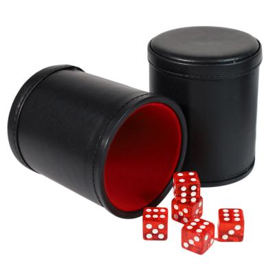 China EASTOMMY Plastic Felt Coated Professional Die Cup, PU Leather 5 Pack Die Cup Set for sale