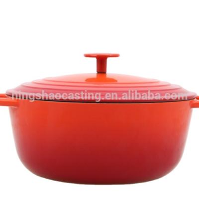 China Metal Cast Iron Lightweight Enamel Non-Stick Casserole for sale