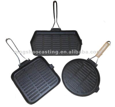 China cast iron preseasoned griddle pan/cast iron cookware Xg61 for sale