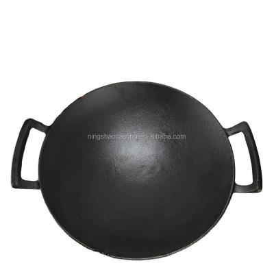 China Sustainable Cast Iron Porcelain Wok for sale