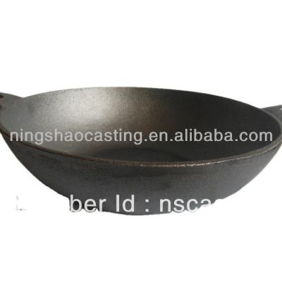 China cast iron preseasoned porcelain wok Ns012s for sale