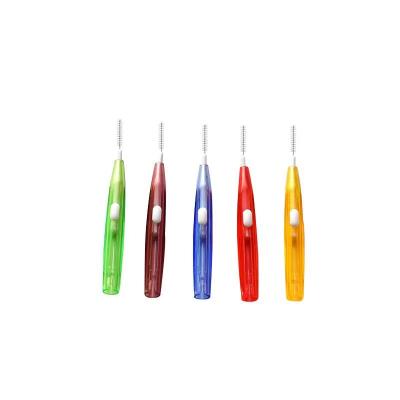 China Dupont Straight Up-and-Down Straight Interdental Nylon Bristle Brush Cleaners Tooth Cleaing Style Teeth Interdental Brush for sale