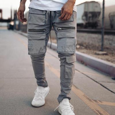 China Anti-pilling 2021 New Arrival Gym Fashion Sport Cargo Men Running Pants Multi-pocket Gym Wear Track Jogger Casual Pants for sale