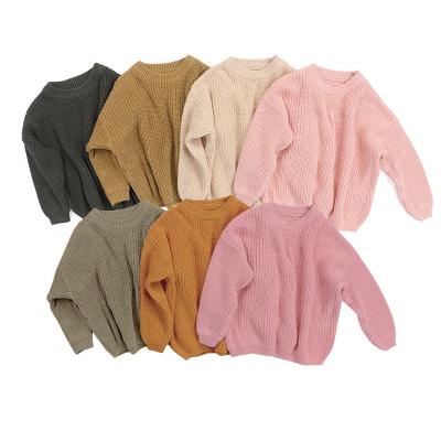 China Anti-pilling new Z13 middle and big children's sweater knitted sweater pure color girls sweater for sale