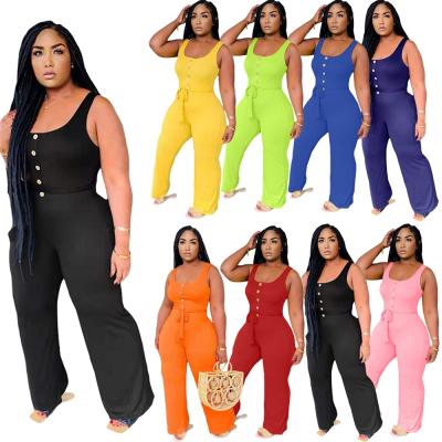 China 2021 Wholesale New Fashion Woman Summer Anti-Static One Piece Plus Size Clothing Casual Mujer Gordo de Para de vestido Romper Women's Overalls for sale