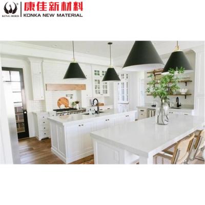 China Traditional White Nano Crystallized Glass Stone Countertops With Glossy Surface for sale