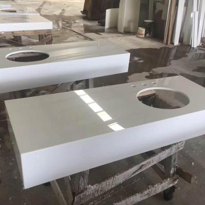 China Modern Cheap Price Artificial White Marble Marmoglass Stone Bath Tops for sale