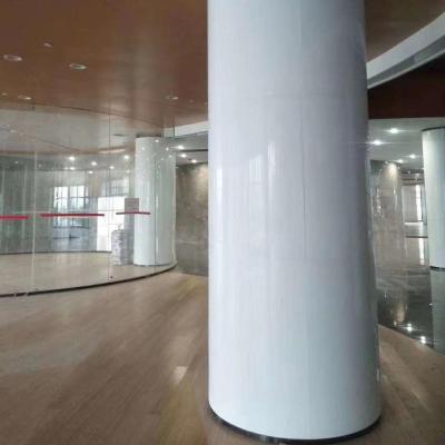 China Modern Wholesale Tiles Marble Nano Crystallized Glass Stone Round Column Marble Salb Cladding for sale