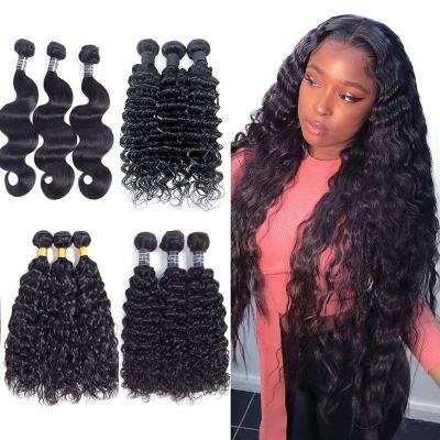 China Loose Wave 9A Remi Weave Peruvian and Brazilian Hair Loose Wave Bundles With Closure Weave Malaysian Hair Bundles For Black Women for sale