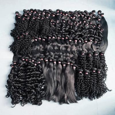 China Free Sample Silky Straight Afro Curly Hair Brazilian Peruvian Hair Bulk Bundles Bone Straight Hair Hair Products For Black Women for sale