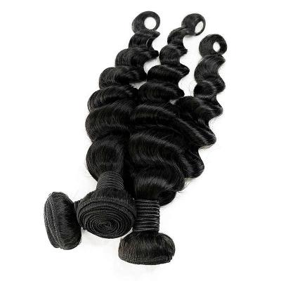 China Cheap Deep Wave Loose Wave Cuticle Aligned Hair Double Weft Weaves Peruvian Bundles and Brazilian Hair Wet and Wavy Weave for sale